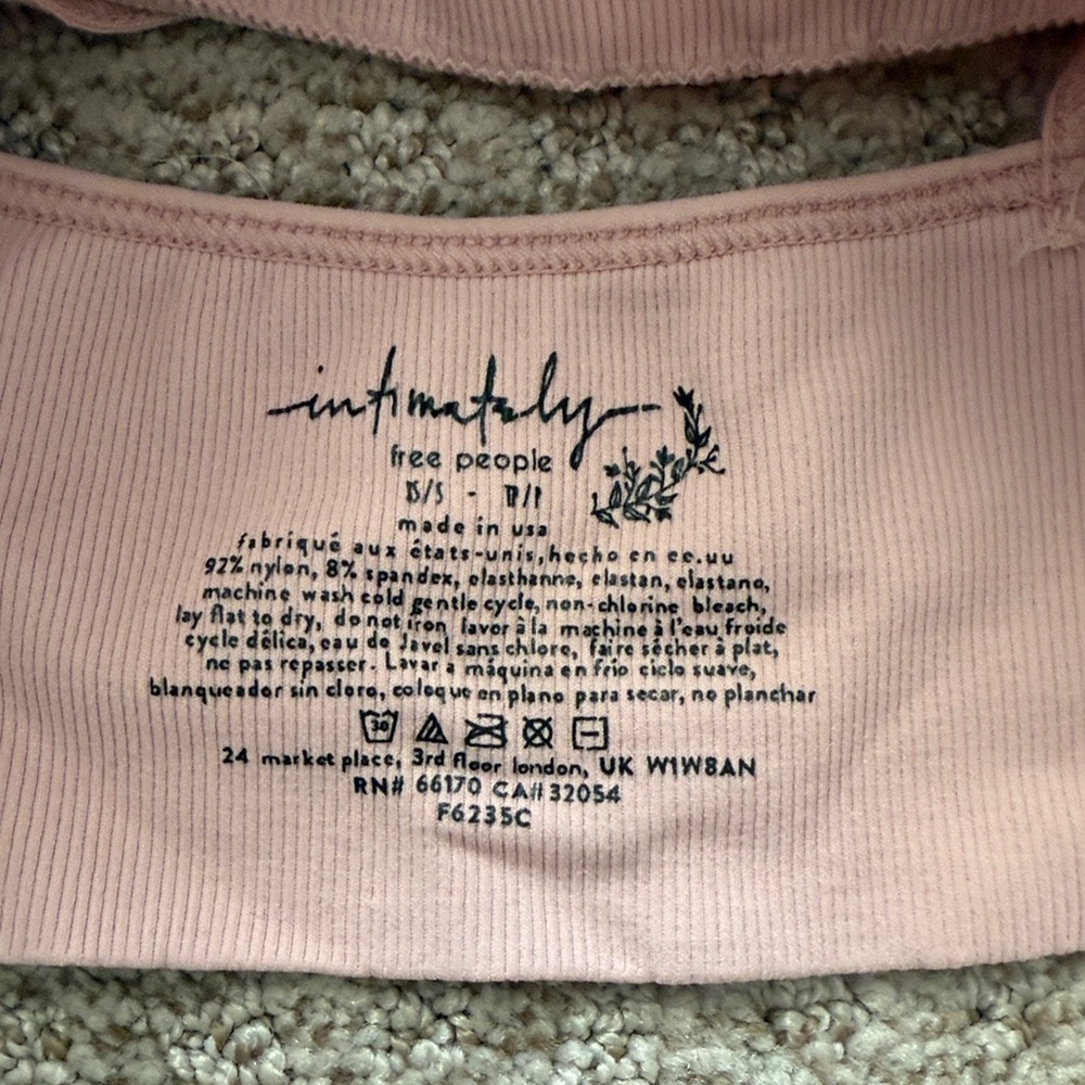 Free People Pink Ribbed Tank - Picture 3 of 3